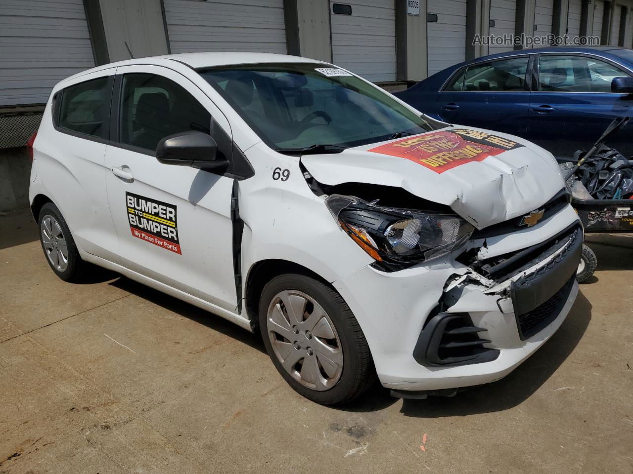 2017 Chevrolet Spark Ls White vin: KL8CB6SA2HC755041