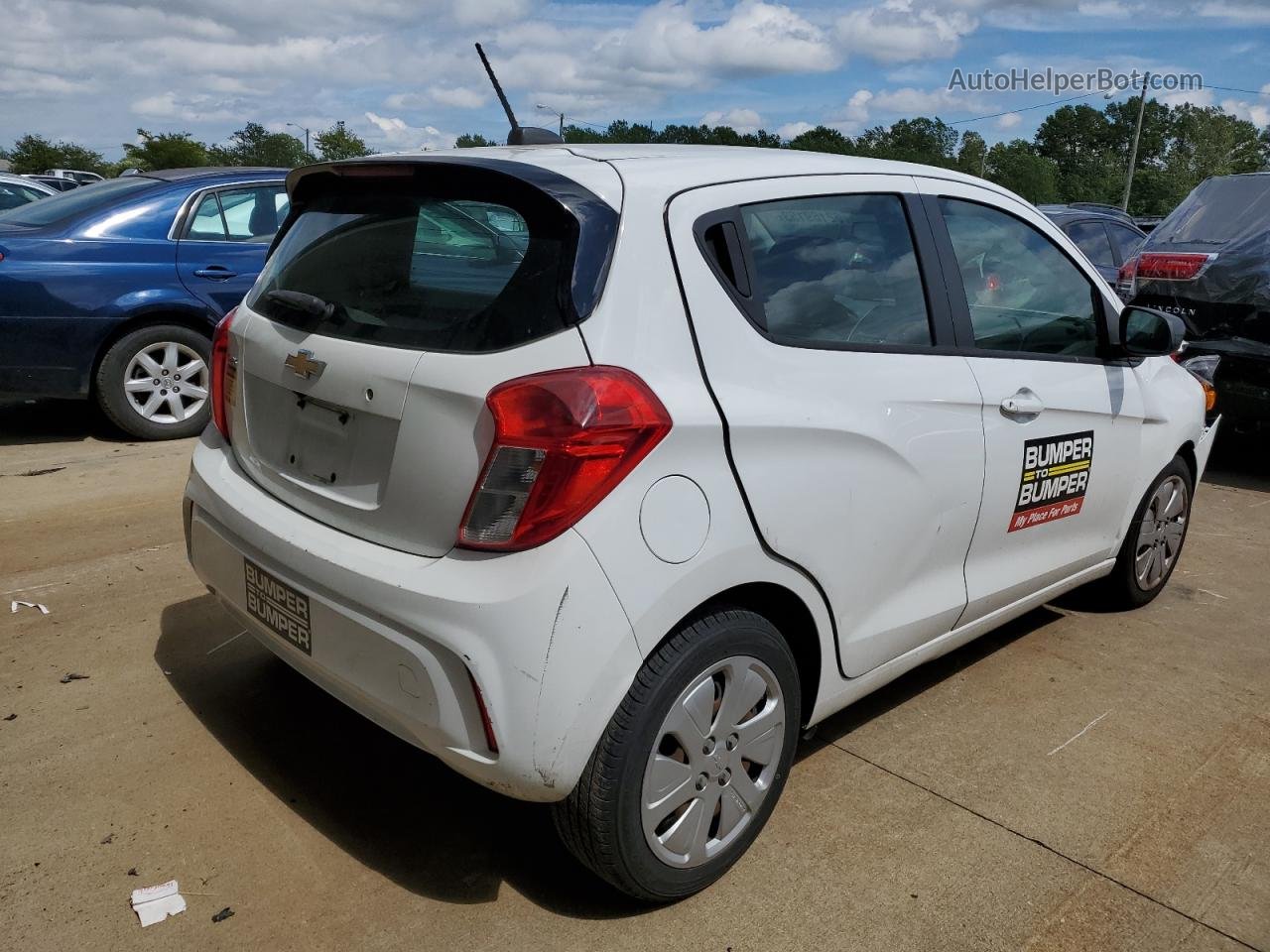 2017 Chevrolet Spark Ls White vin: KL8CB6SA2HC755041