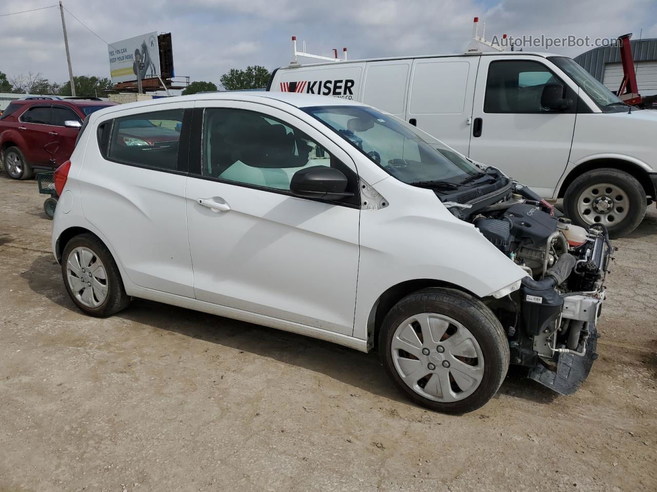 2017 Chevrolet Spark Ls White vin: KL8CB6SA2HC810376