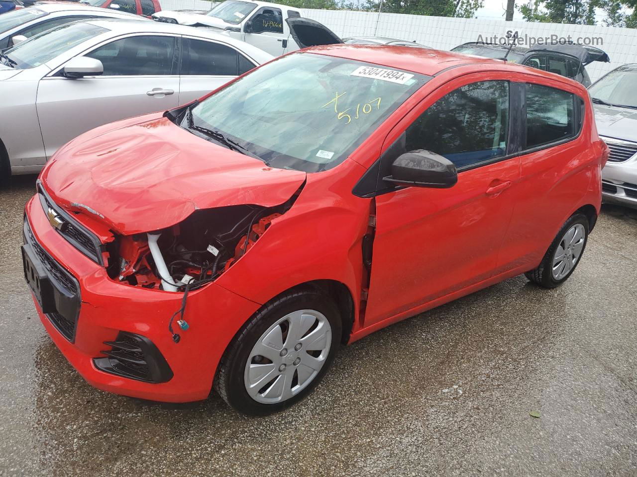 2017 Chevrolet Spark Ls Red vin: KL8CB6SA3HC766355