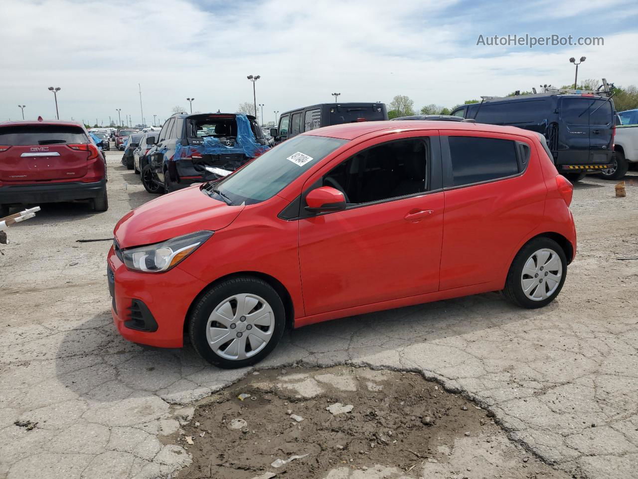 2017 Chevrolet Spark Ls Red vin: KL8CB6SA3HC782006