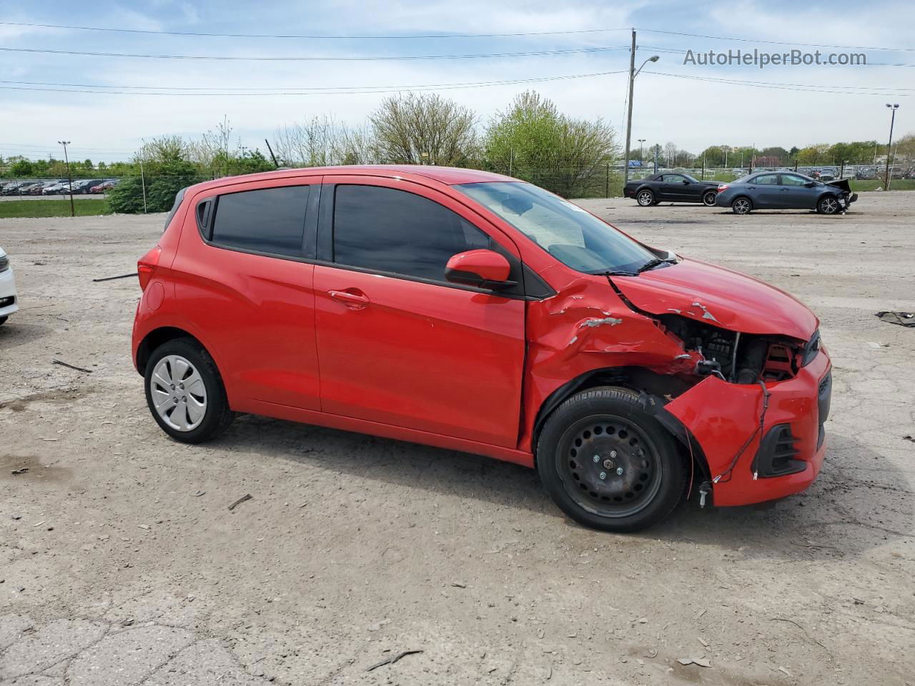 2017 Chevrolet Spark Ls Red vin: KL8CB6SA3HC782006