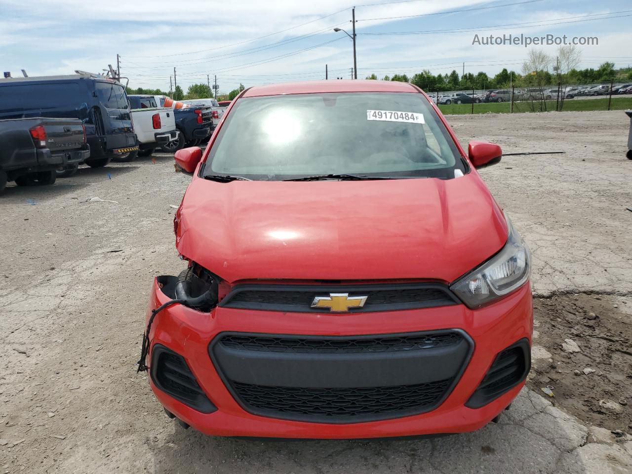 2017 Chevrolet Spark Ls Red vin: KL8CB6SA3HC782006