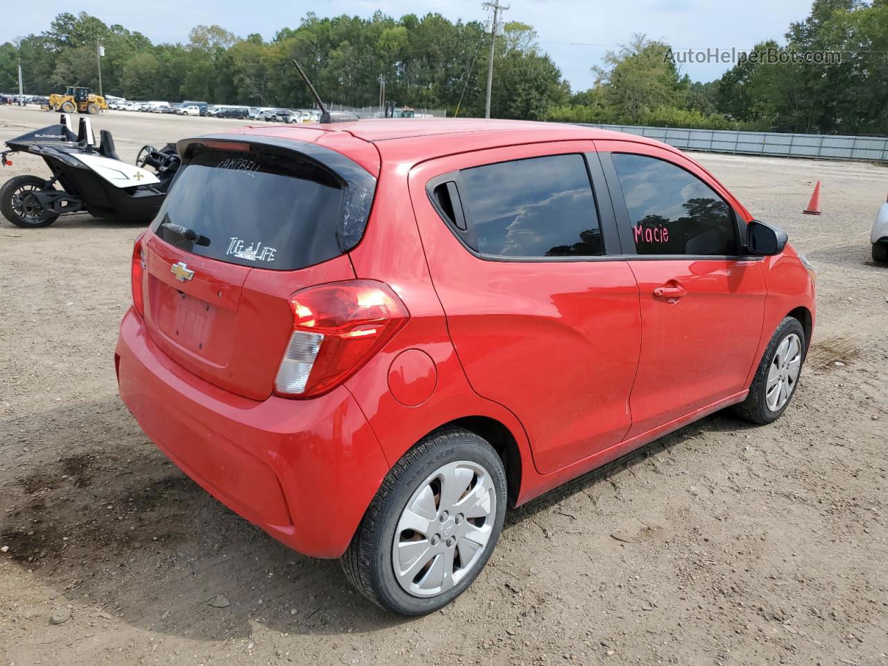 2017 Chevrolet Spark Ls Red vin: KL8CB6SA3HC810127