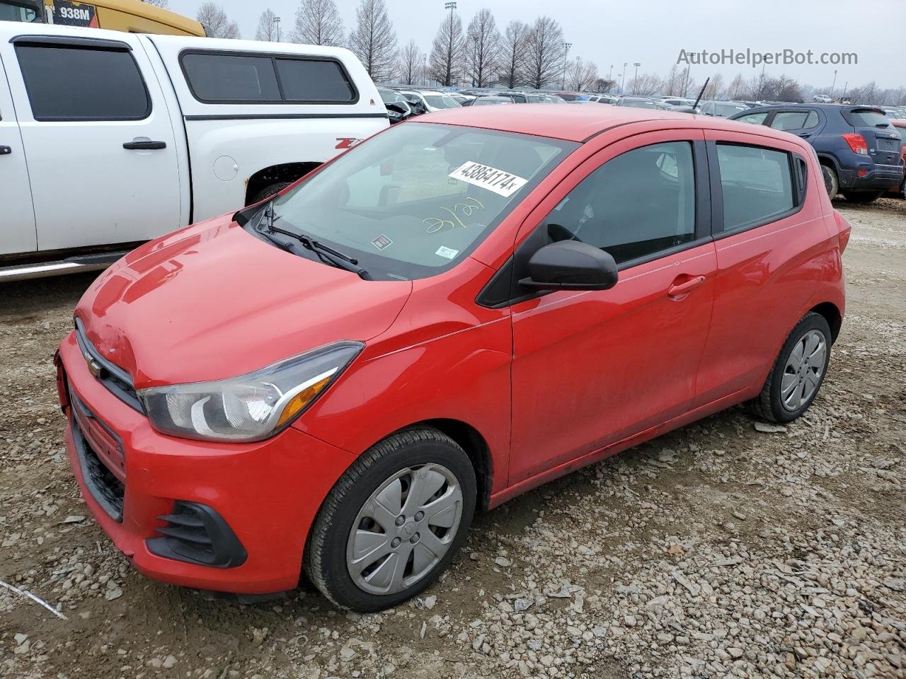 2017 Chevrolet Spark Ls Red vin: KL8CB6SA4HC717228