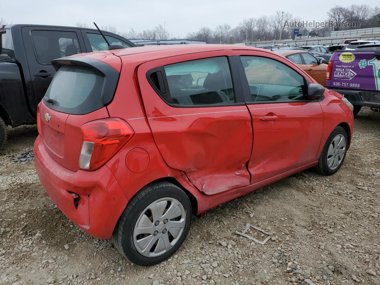 2017 Chevrolet Spark Ls Red vin: KL8CB6SA4HC717228