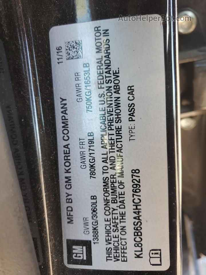 2017 Chevrolet Spark Ls Black vin: KL8CB6SA4HC769278