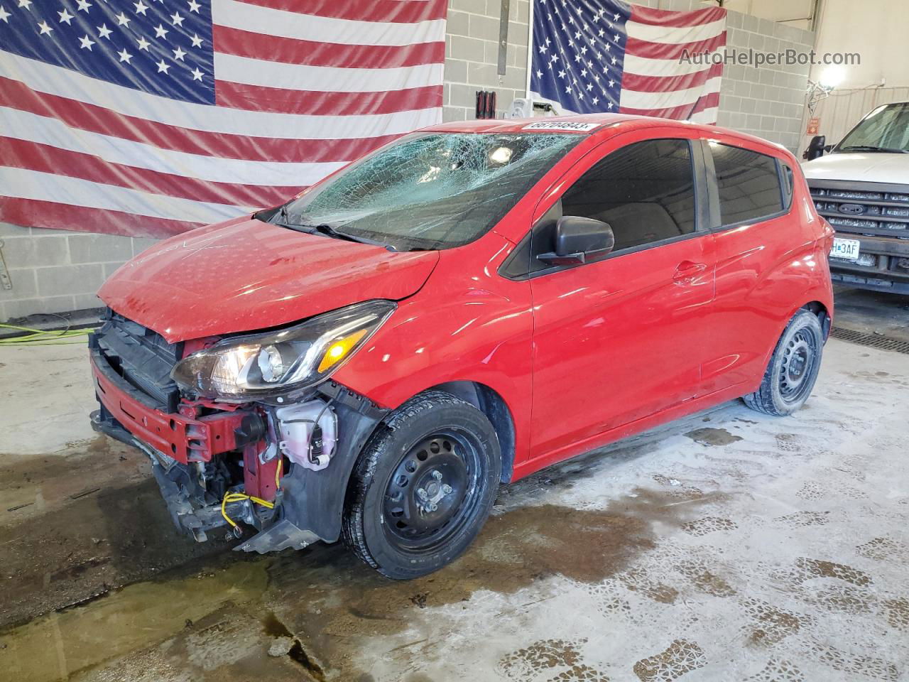 2019 Chevrolet Spark Ls Red vin: KL8CB6SA4KC814761