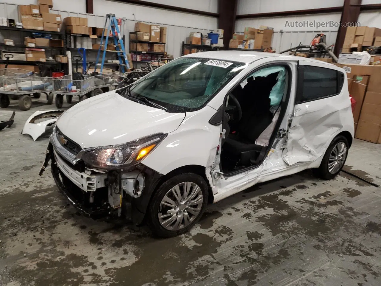 2019 Chevrolet Spark Ls White vin: KL8CB6SA5KC815191