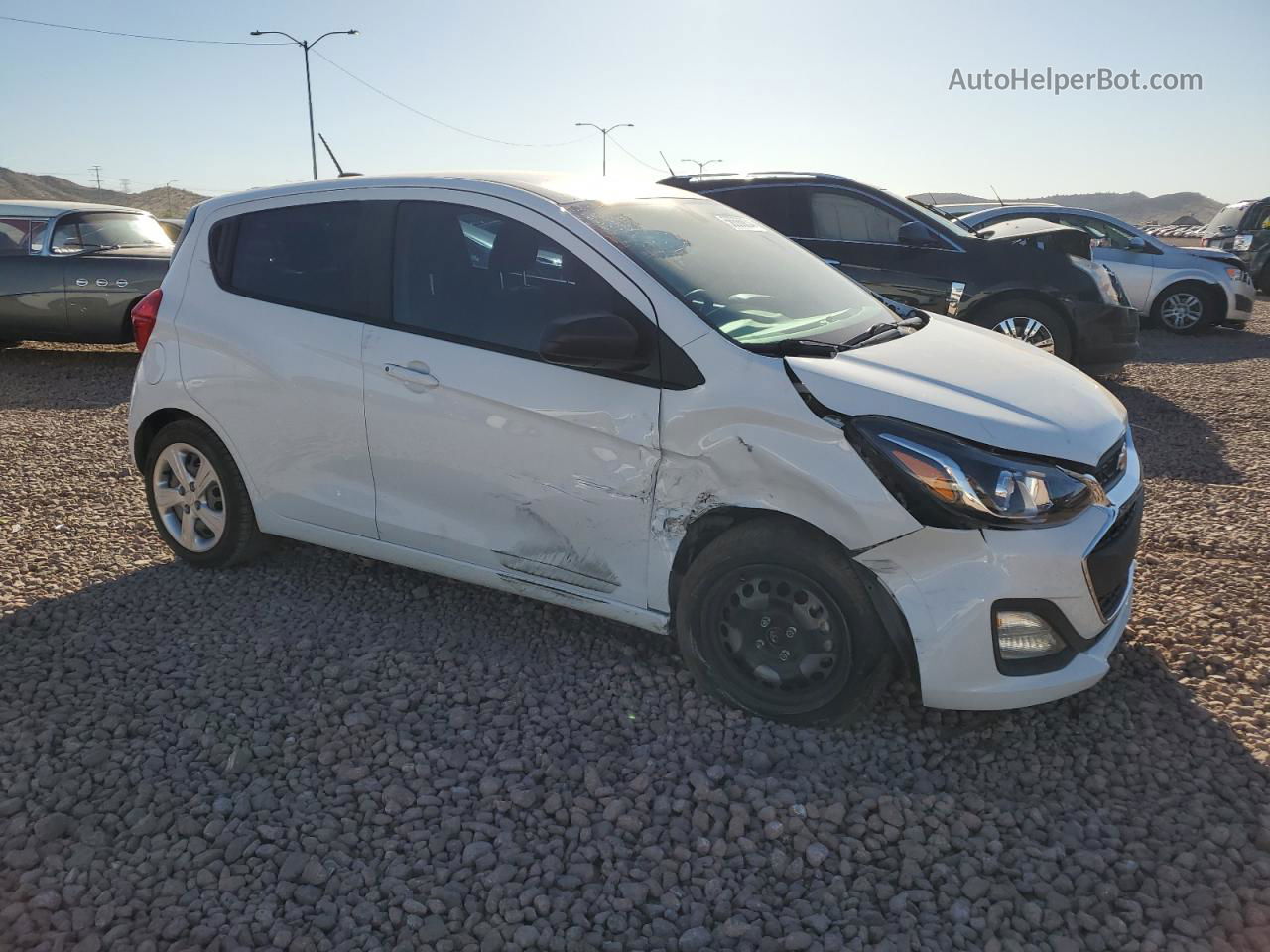 2019 Chevrolet Spark Ls White vin: KL8CB6SA5KC820813