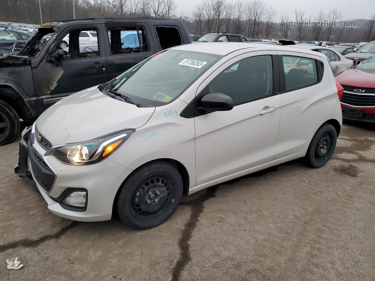 2019 Chevrolet Spark Ls White vin: KL8CB6SA6KC822568