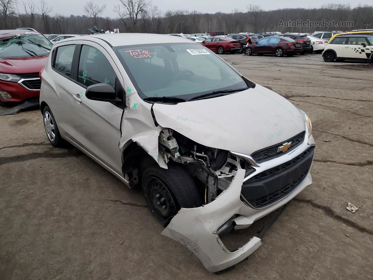 2019 Chevrolet Spark Ls White vin: KL8CB6SA6KC822568