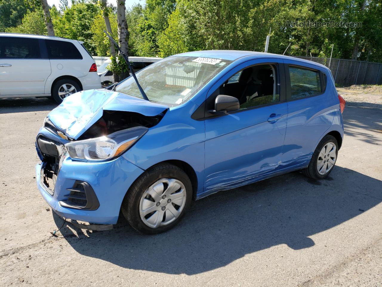 2017 Chevrolet Spark Ls Blue vin: KL8CB6SA7HC781151