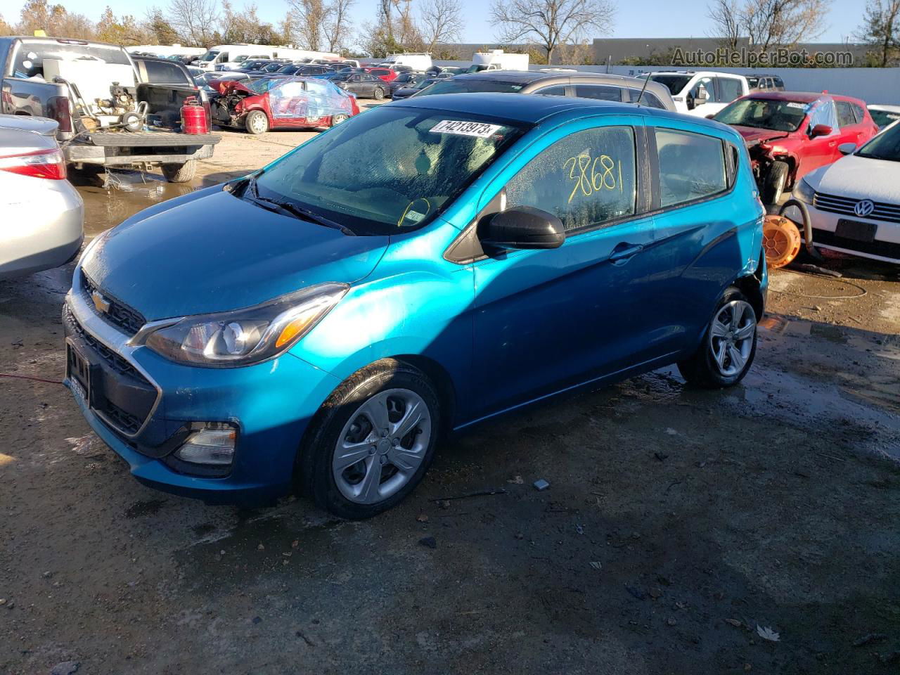 2019 Chevrolet Spark Ls Turquoise vin: KL8CB6SA7KC706294