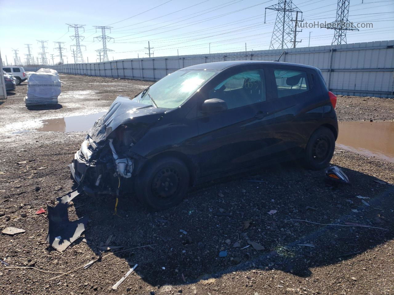 2019 Chevrolet Spark Ls Black vin: KL8CB6SA7KC741658