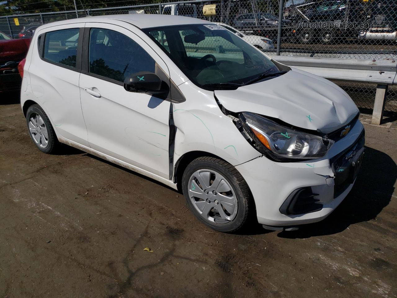 2017 Chevrolet Spark Ls White vin: KL8CB6SA8HC787119