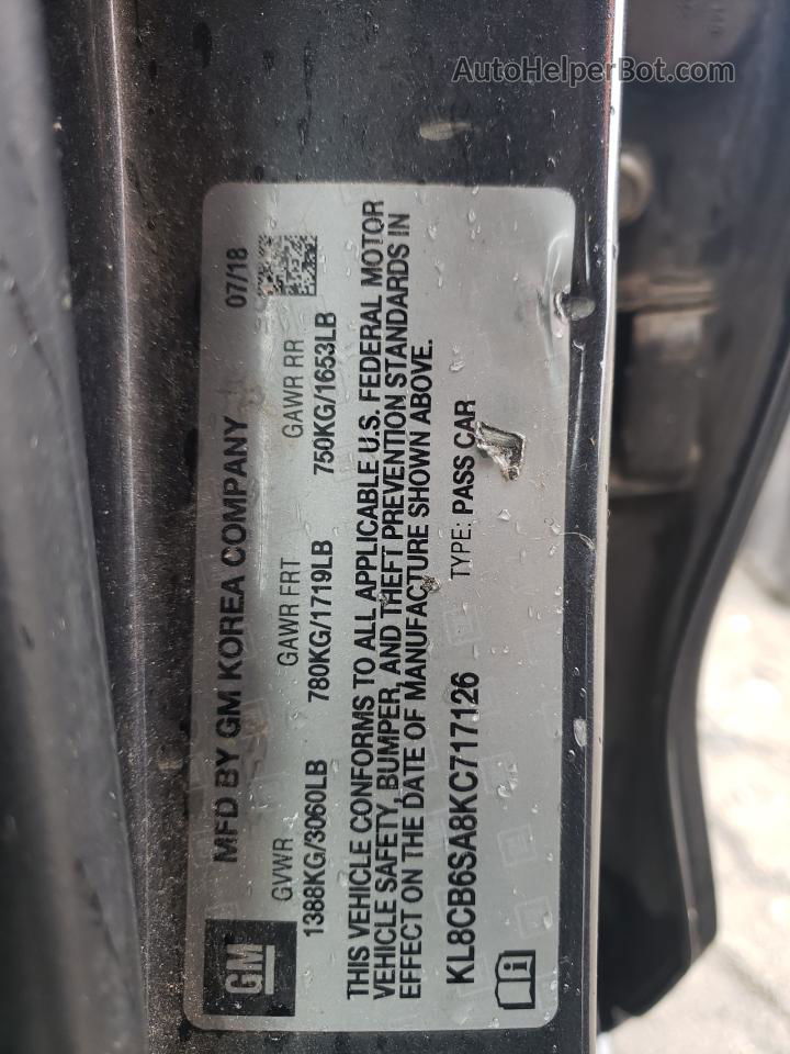 2019 Chevrolet Spark Ls Черный vin: KL8CB6SA8KC717126