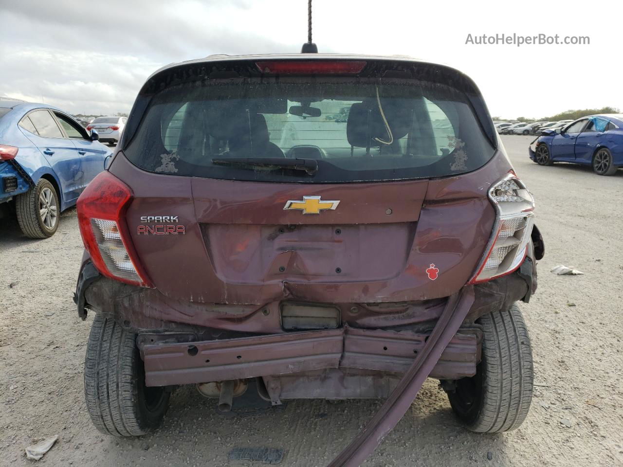 2019 Chevrolet Spark Ls Burgundy vin: KL8CB6SA8KC731799