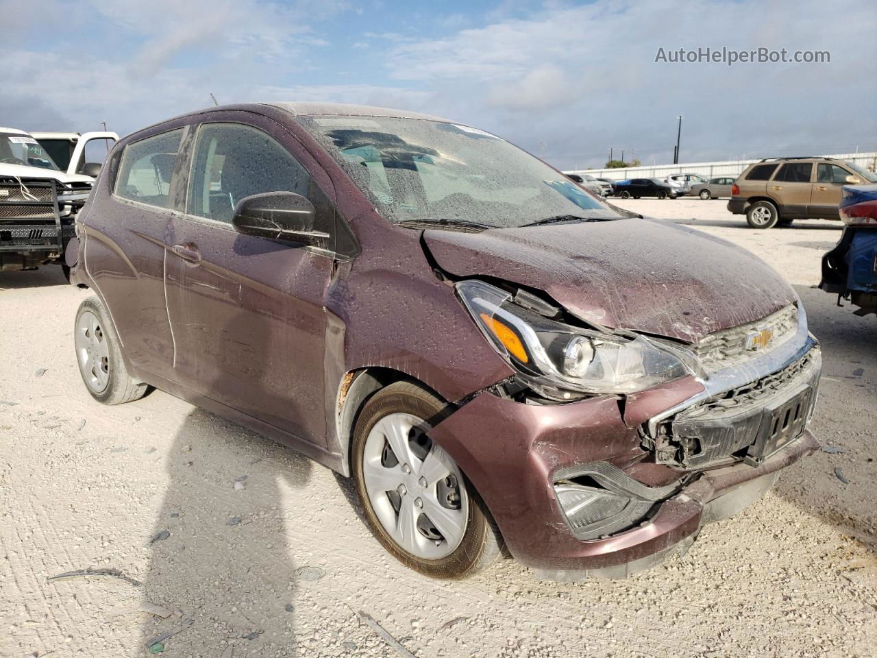 2019 Chevrolet Spark Ls Burgundy vin: KL8CB6SA8KC731799