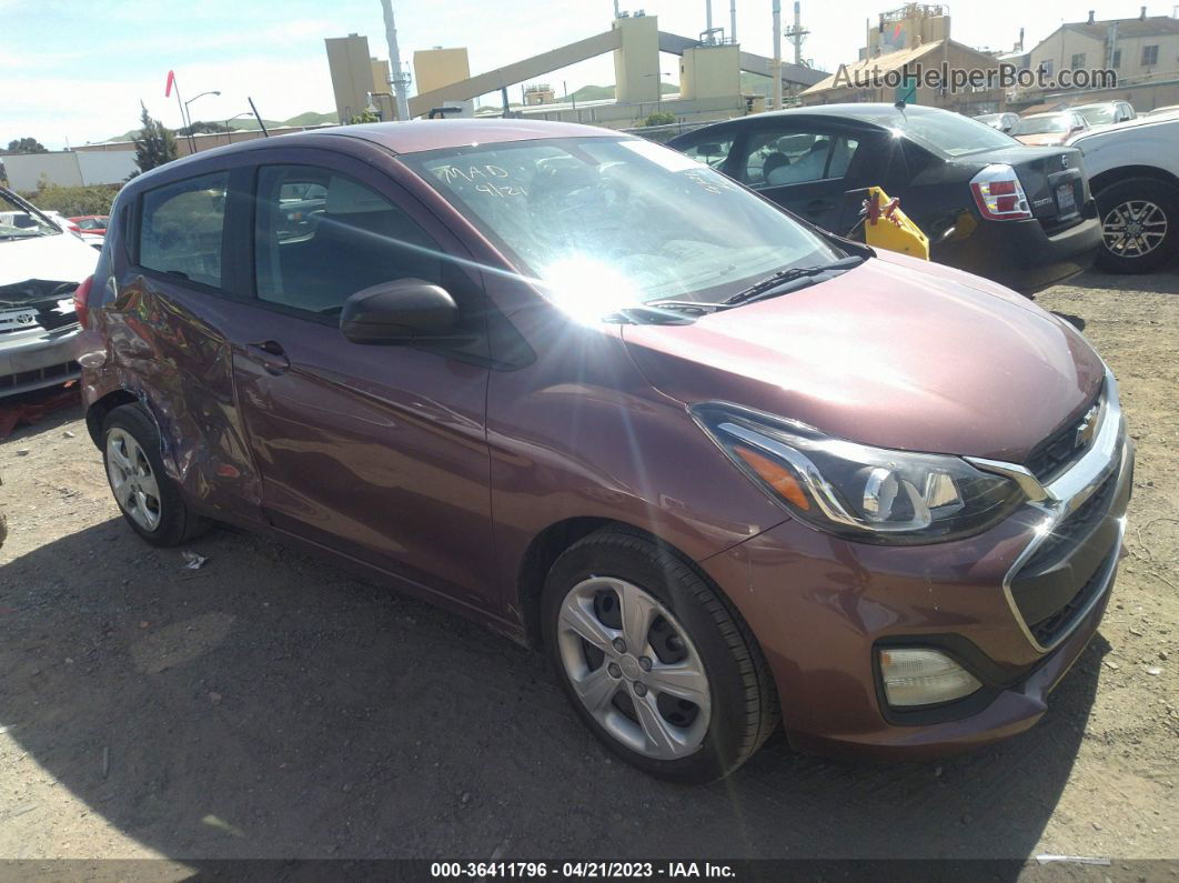 2019 Chevrolet Spark Ls Maroon vin: KL8CB6SA9KC705583