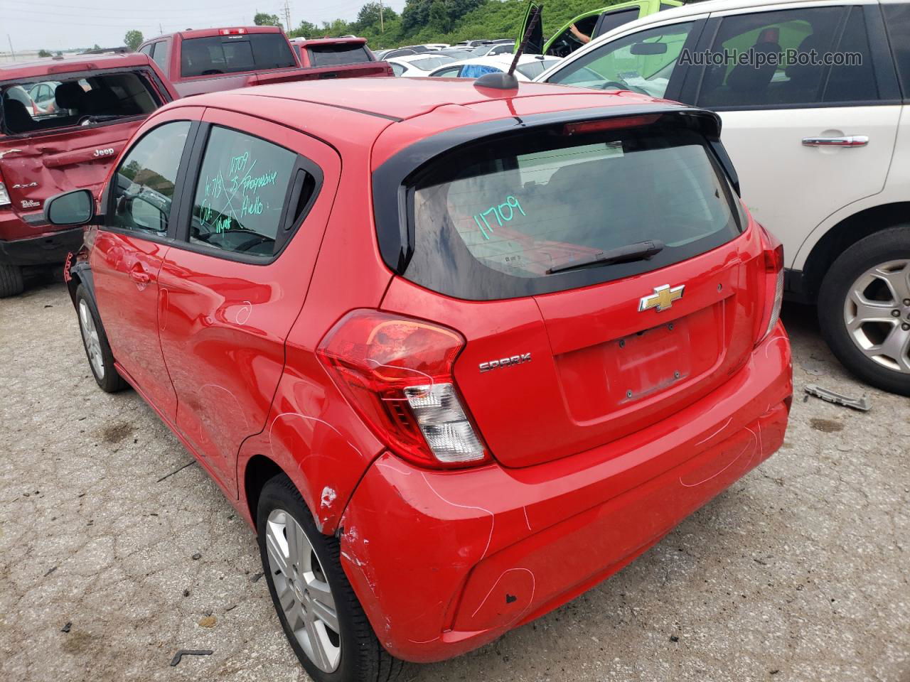 2019 Chevrolet Spark Ls Red vin: KL8CB6SA9KC747977