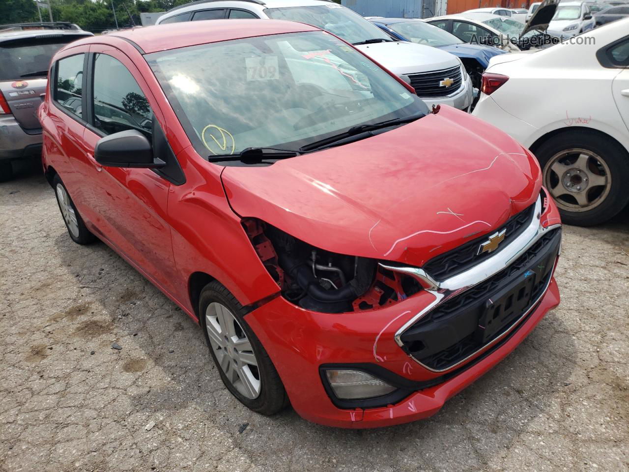 2019 Chevrolet Spark Ls Red vin: KL8CB6SA9KC747977