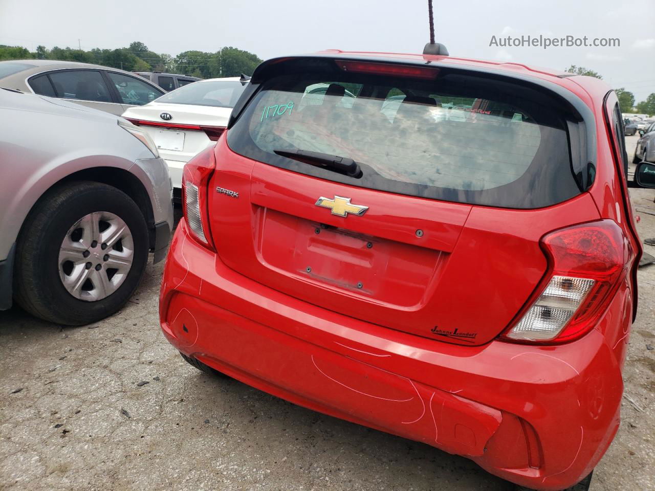 2019 Chevrolet Spark Ls Red vin: KL8CB6SA9KC747977