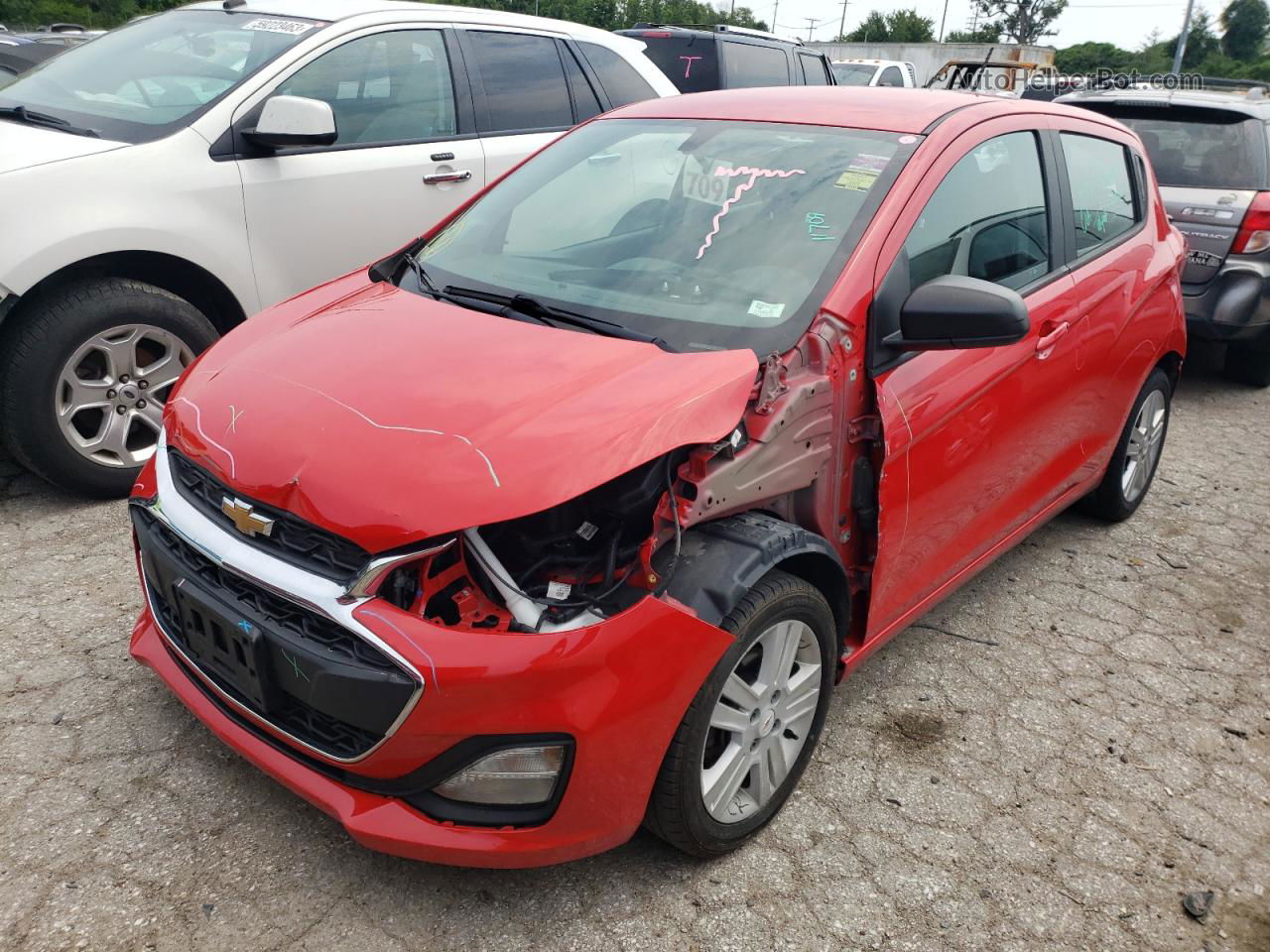 2019 Chevrolet Spark Ls Red vin: KL8CB6SA9KC747977