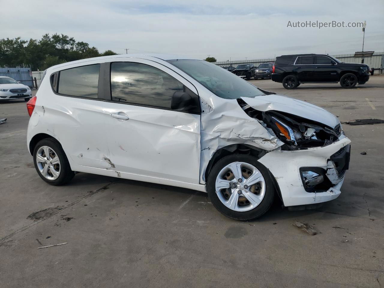 2019 Chevrolet Spark Ls White vin: KL8CB6SA9KC807126