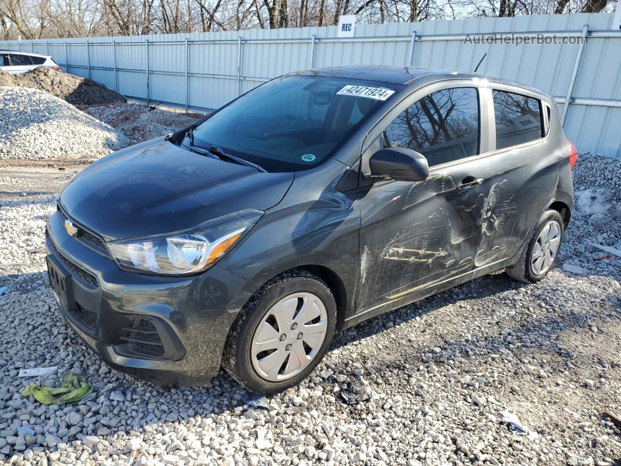 2017 Chevrolet Spark Ls Gray vin: KL8CB6SAXHC743493