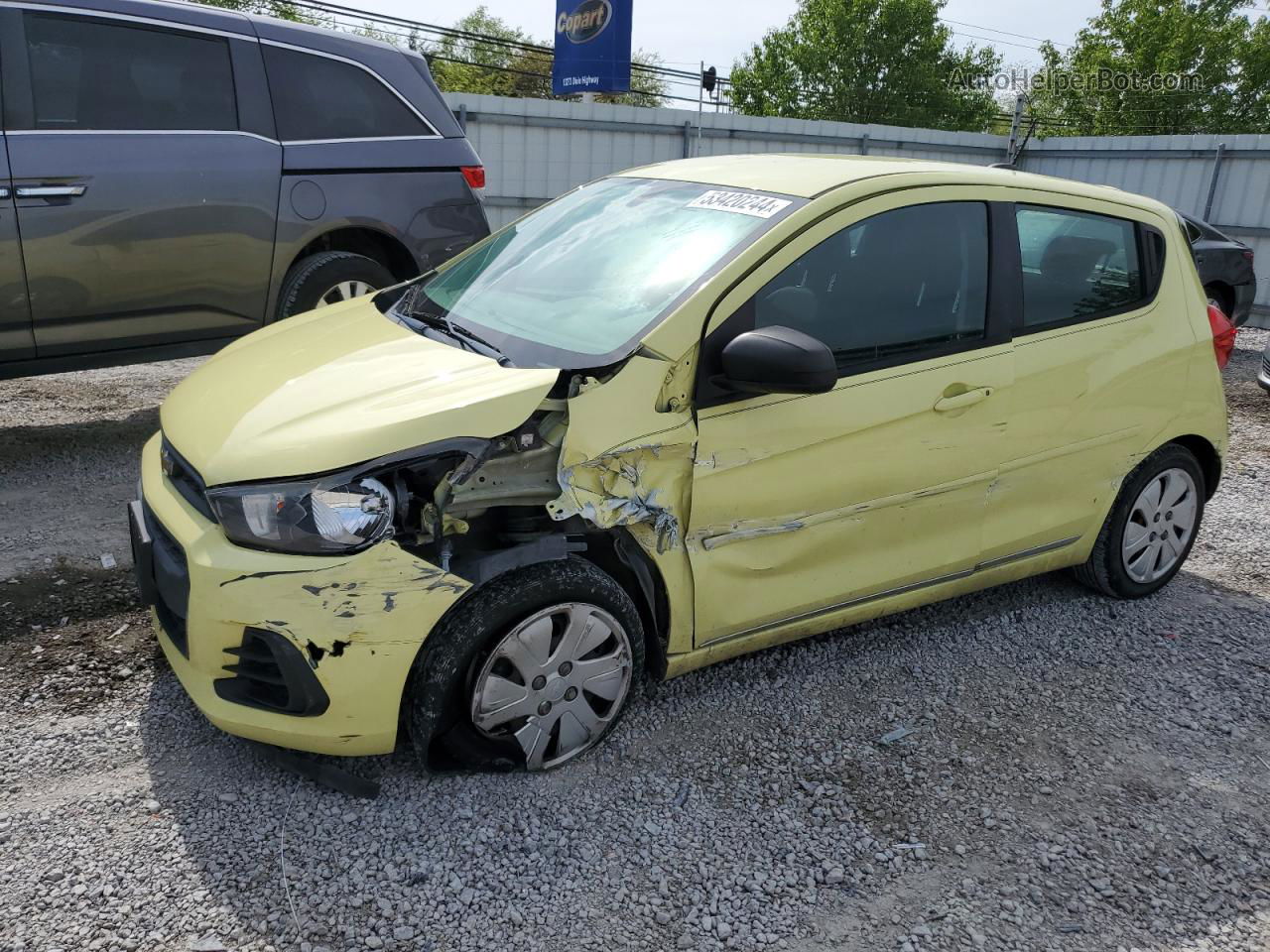 2017 Chevrolet Spark Ls Yellow vin: KL8CB6SAXHC774419