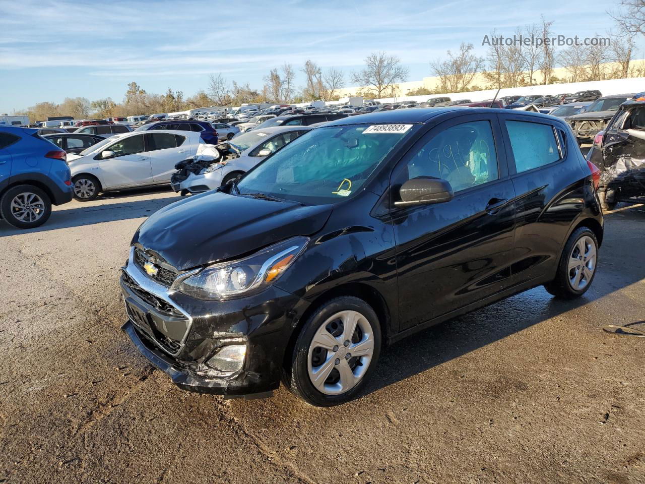 2019 Chevrolet Spark Ls Black vin: KL8CB6SAXKC703311