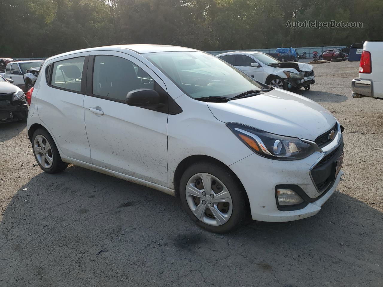 2019 Chevrolet Spark Ls White vin: KL8CB6SAXKC704748