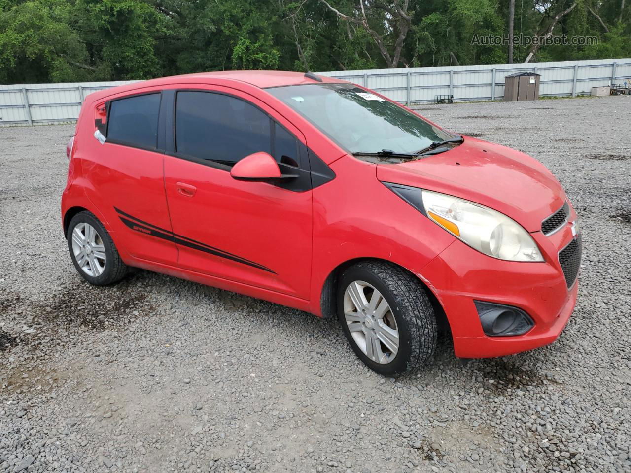 2013 Chevrolet Spark 1lt Red vin: KL8CC6S93DC564788