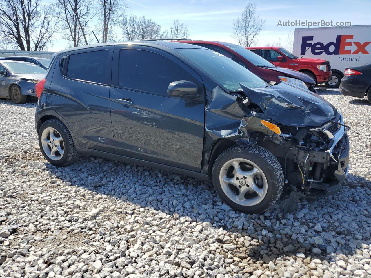 2019 Chevrolet Spark 1lt Gray vin: KL8CC6SA8KC724493