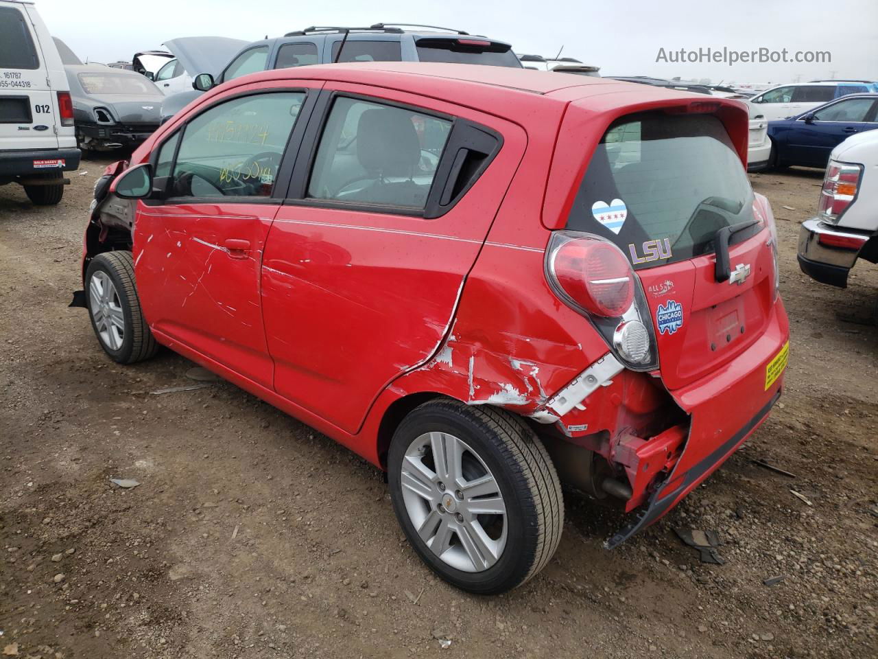 2013 Chevrolet Spark 1lt Red vin: KL8CD6S91DC592165