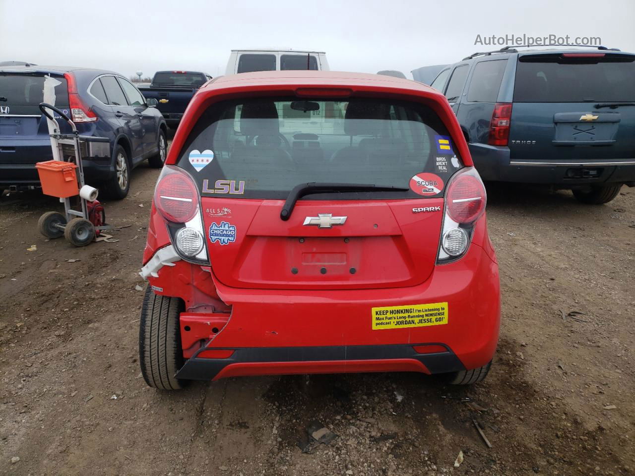 2013 Chevrolet Spark 1lt Красный vin: KL8CD6S91DC592165