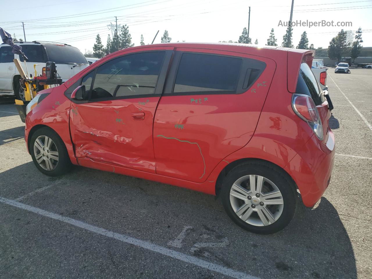 2015 Chevrolet Spark 1lt Red vin: KL8CD6S91FC808812