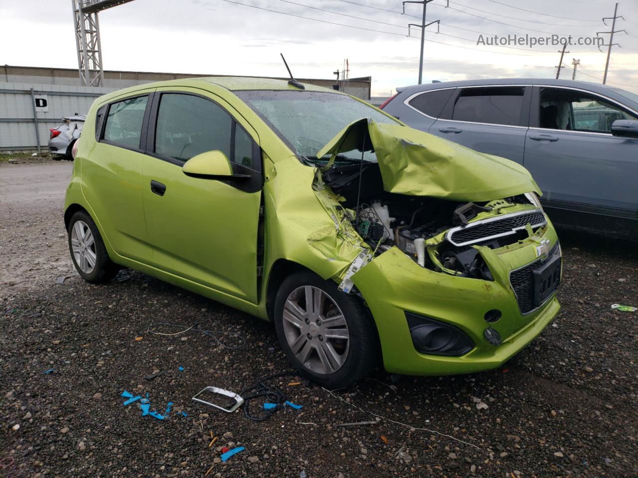 2013 Chevrolet Spark 1lt Green vin: KL8CD6S92DC570806