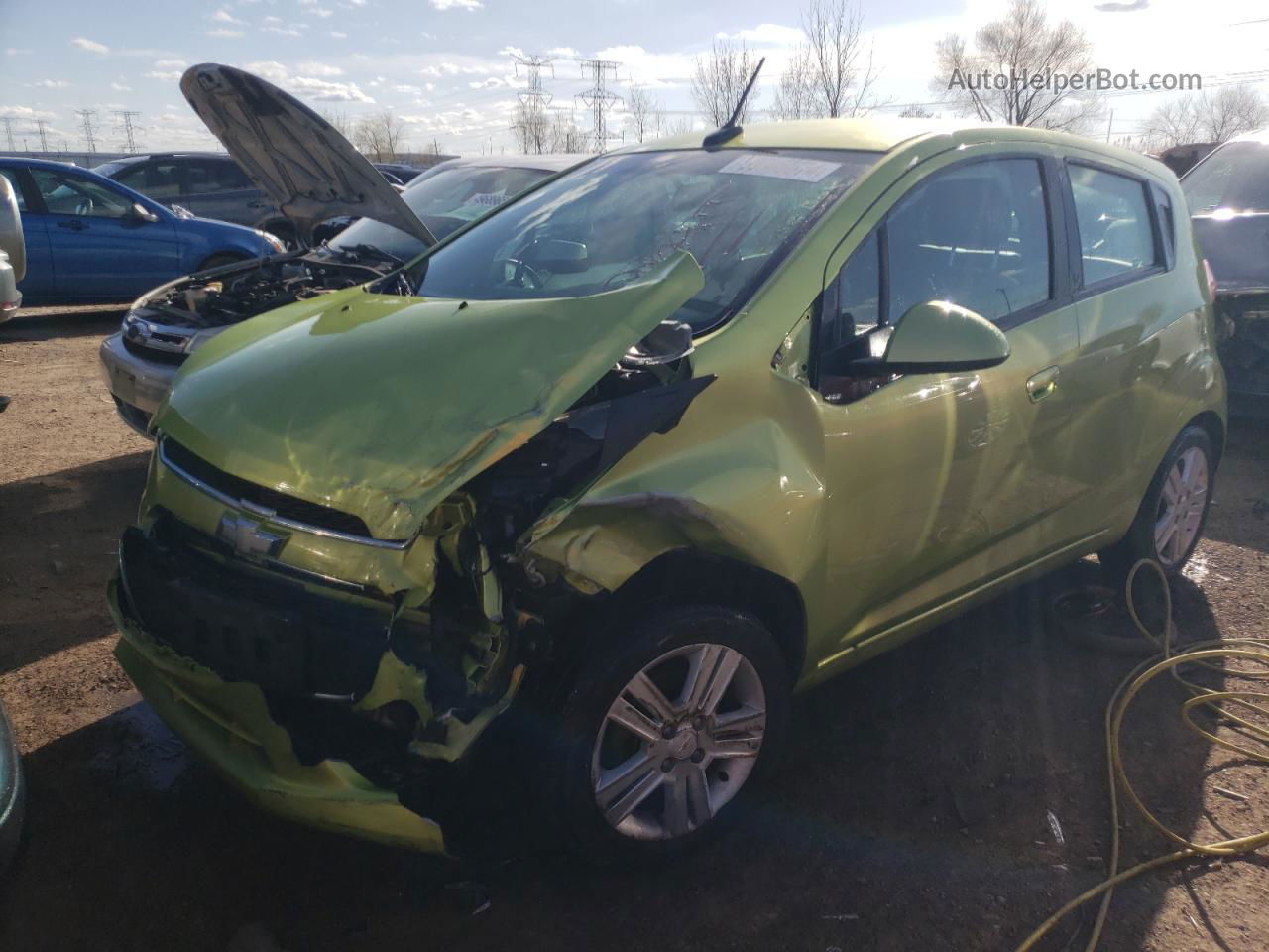 2013 Chevrolet Spark 1lt Green vin: KL8CD6S93DC607636
