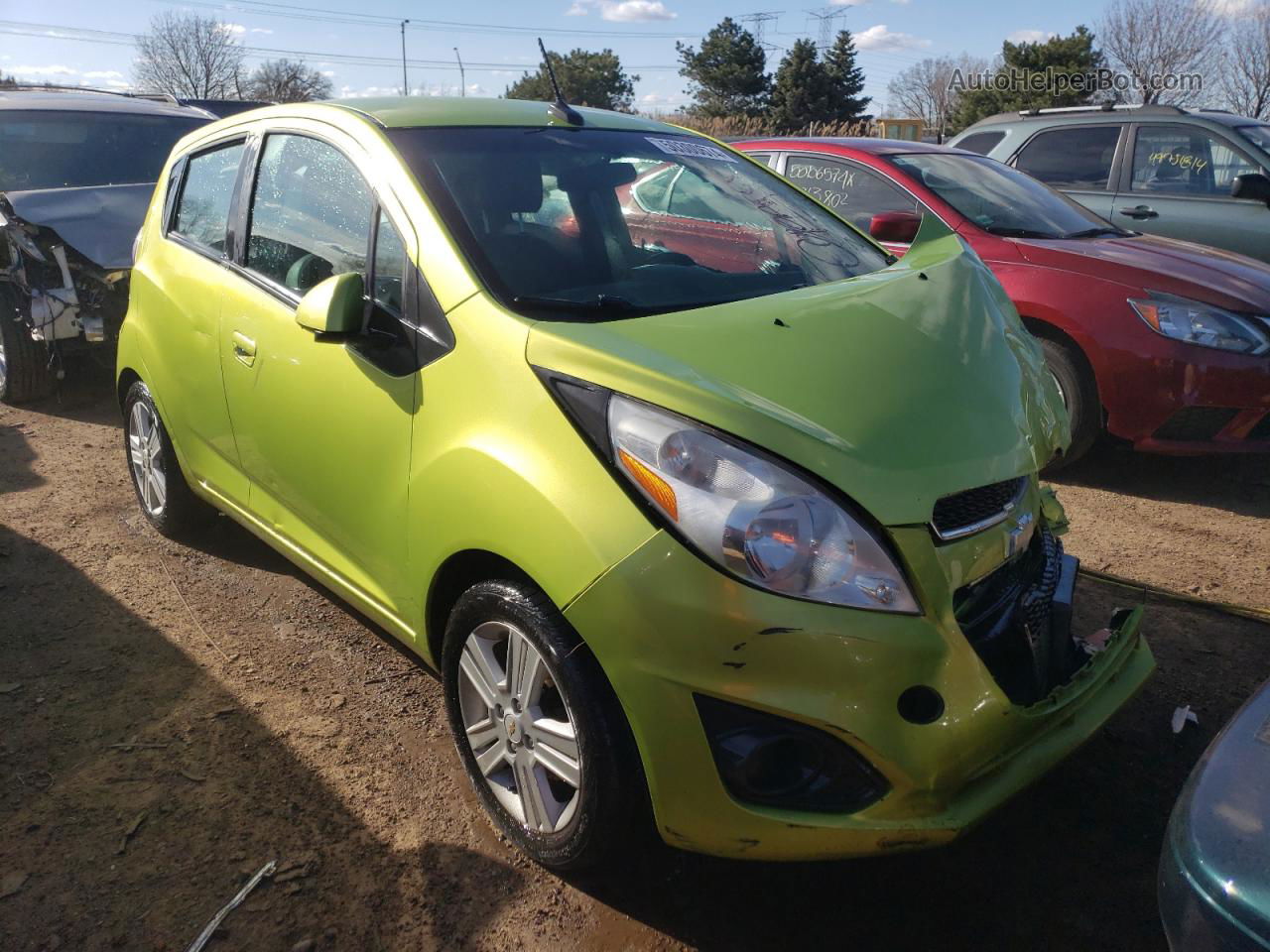 2013 Chevrolet Spark 1lt Green vin: KL8CD6S93DC607636