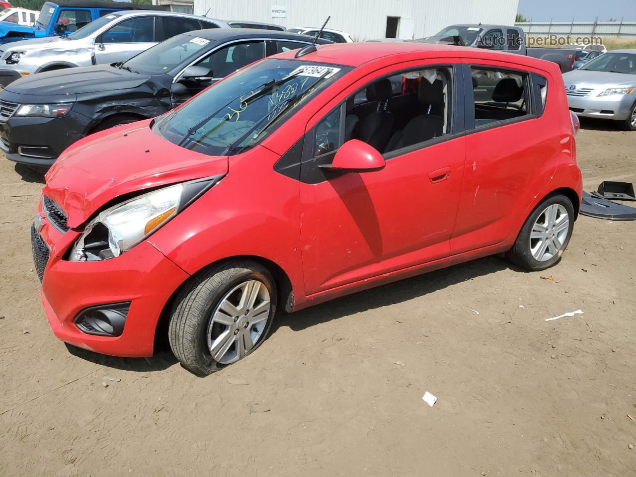 2015 Chevrolet Spark 1lt Red vin: KL8CD6S93FC726550