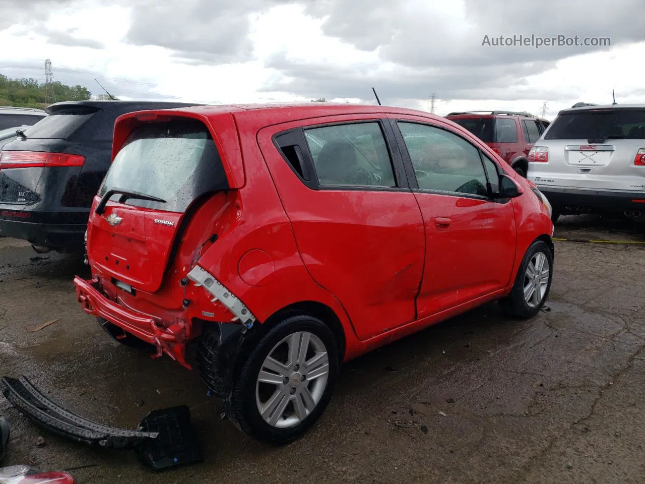 2013 Chevrolet Spark 1lt Red vin: KL8CD6S94DC539895