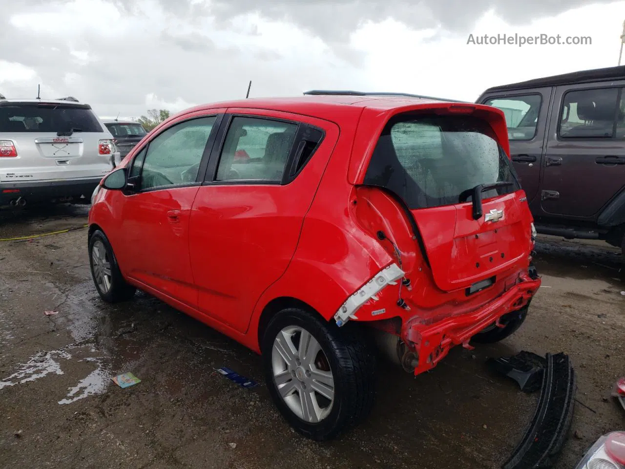 2013 Chevrolet Spark 1lt Red vin: KL8CD6S94DC539895