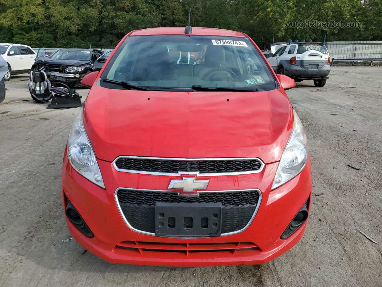 2015 Chevrolet Spark 1lt Red vin: KL8CD6S94FC753966