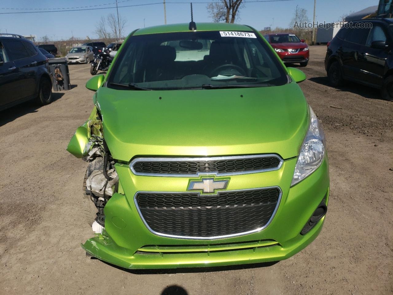 2015 Chevrolet Spark 1lt Green vin: KL8CD6S95FC756049