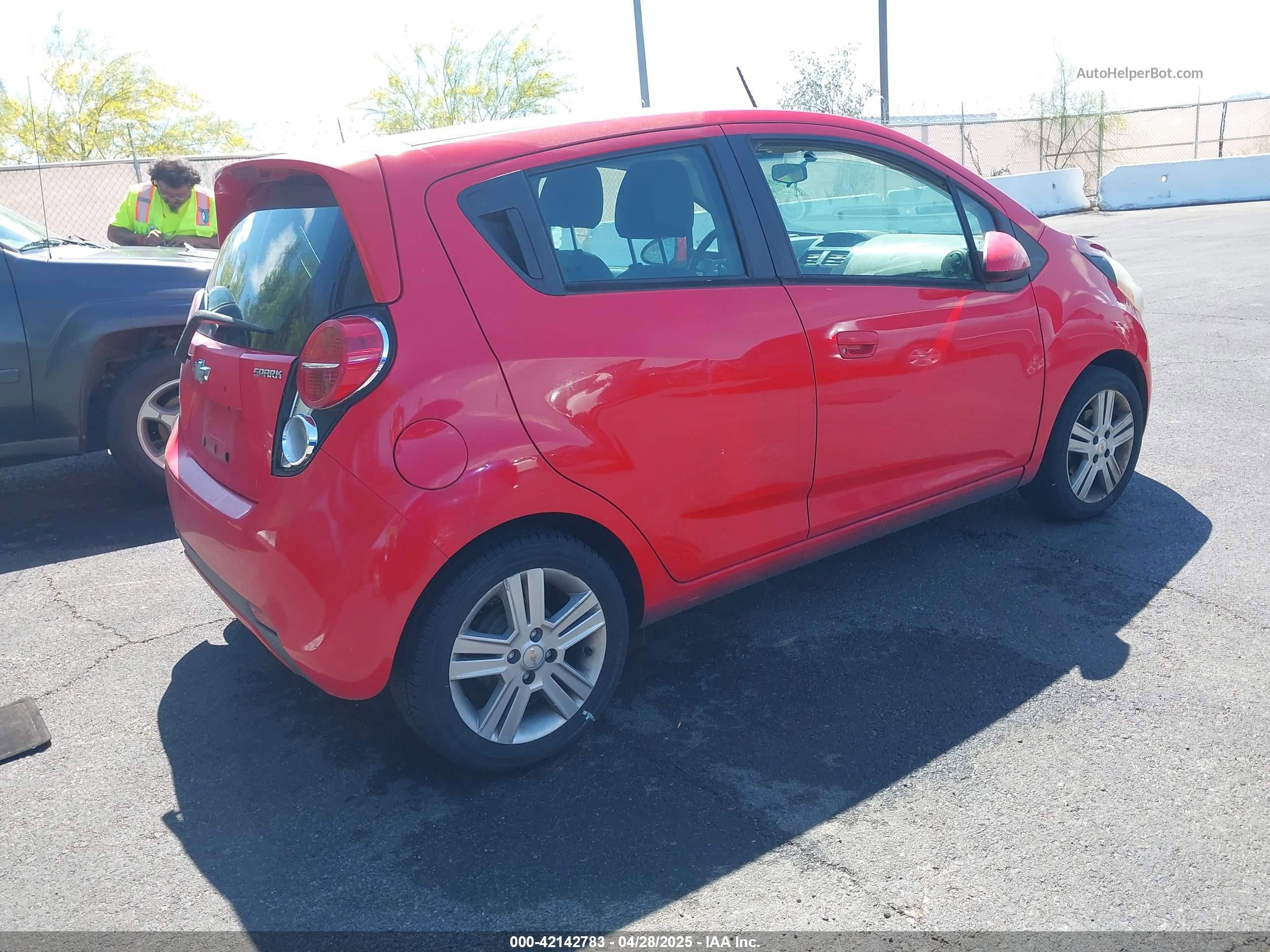 2013 Chevrolet Spark 1lt Auto Red vin: KL8CD6S96DC507904