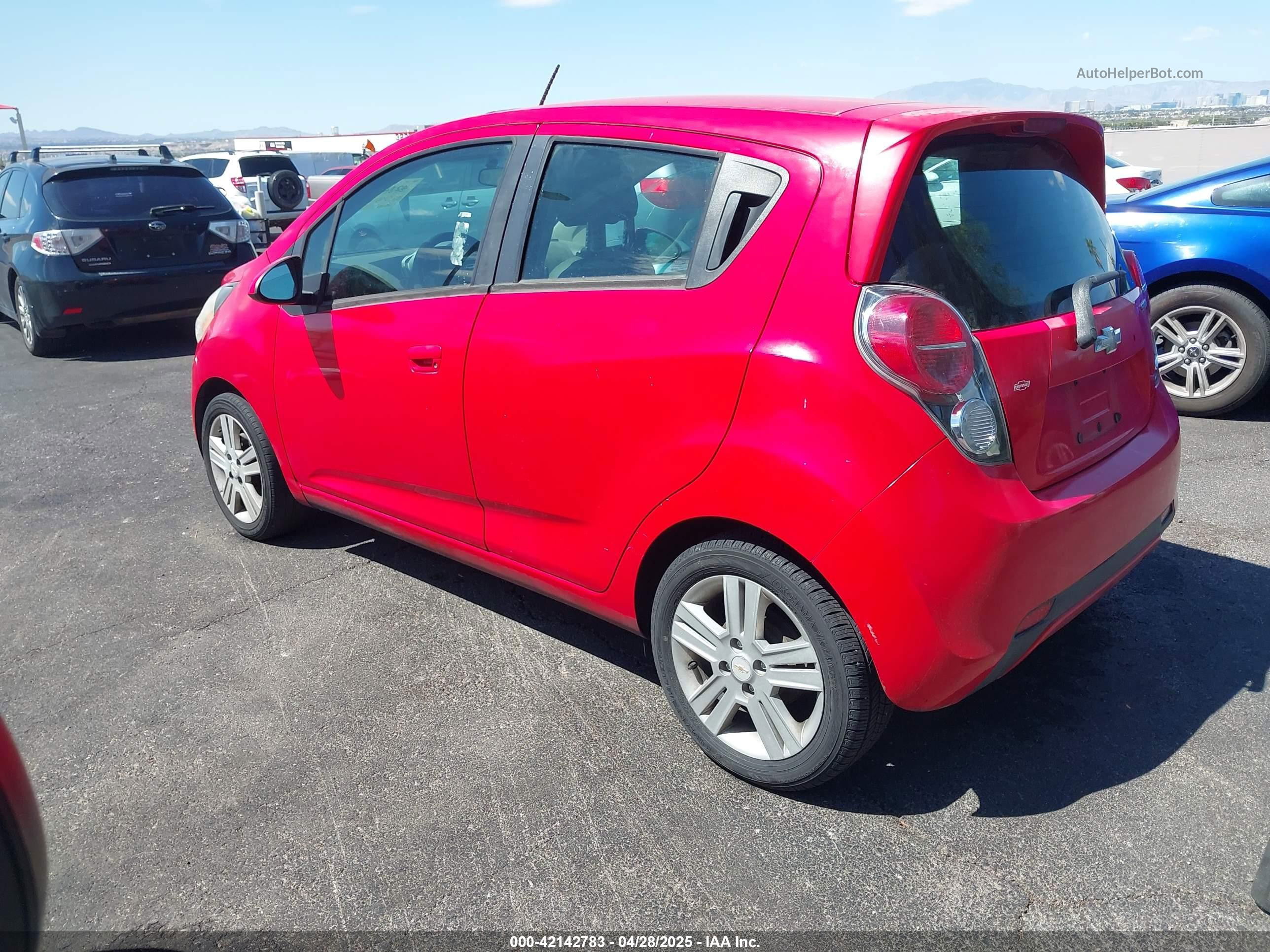 2013 Chevrolet Spark 1lt Auto Red vin: KL8CD6S96DC507904