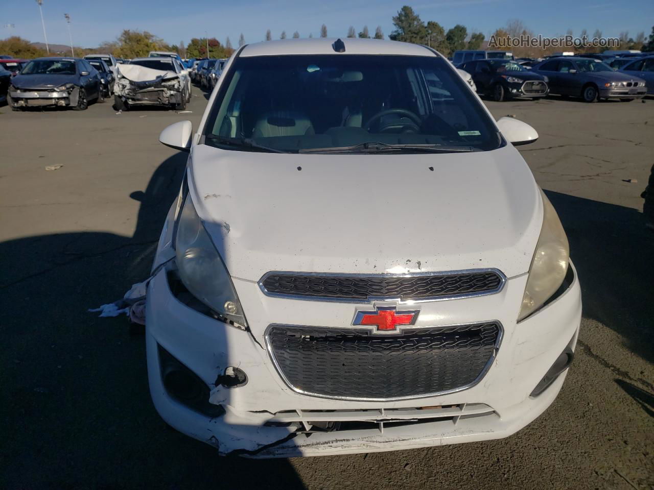 2013 Chevrolet Spark 1lt White vin: KL8CD6S96DC547982