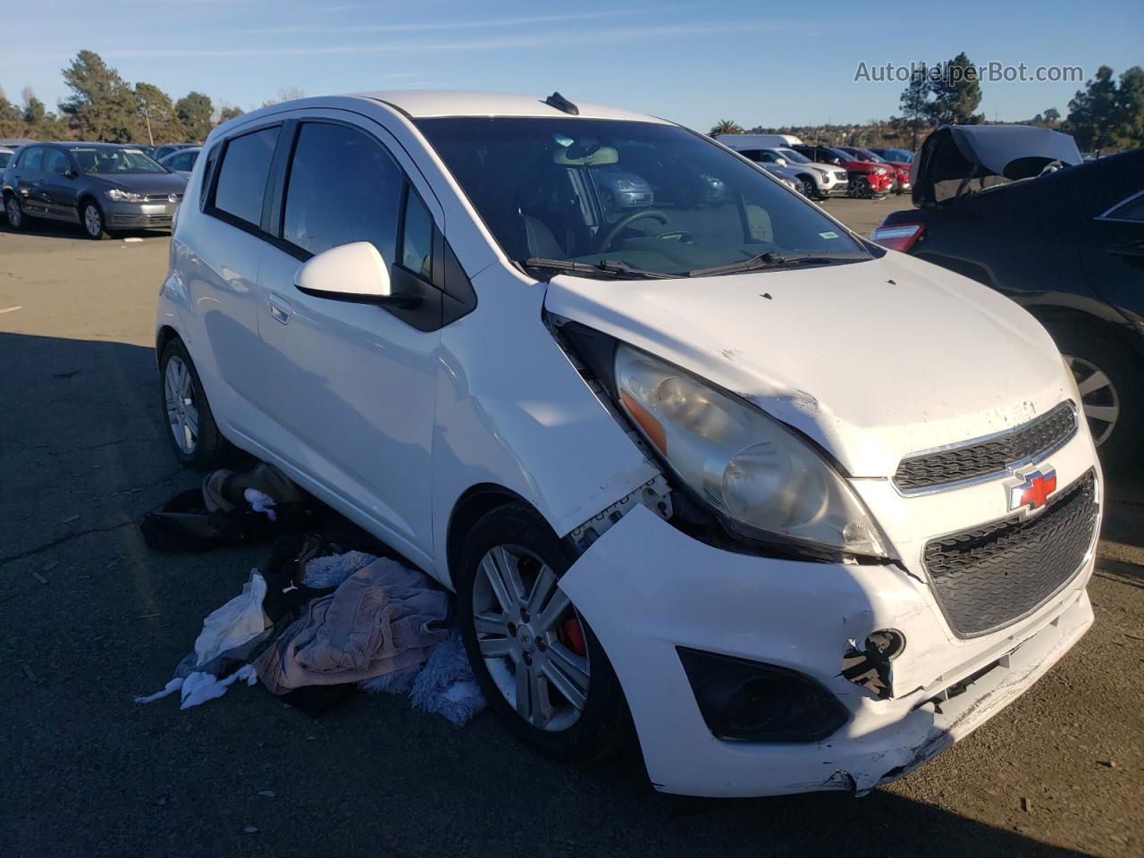 2013 Chevrolet Spark 1lt White vin: KL8CD6S96DC547982